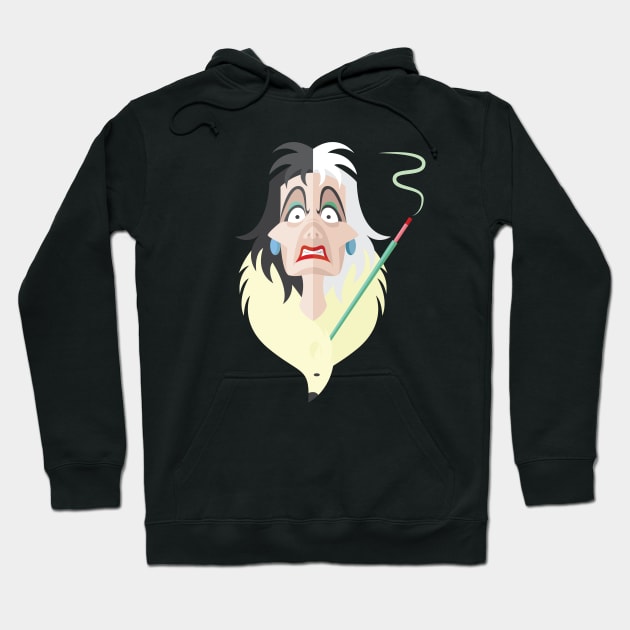 Cruella Deville Hoodie by AJIllustrates